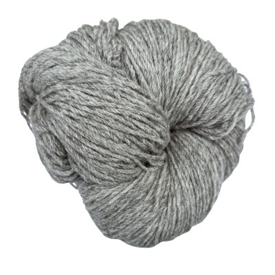 Aran hand knitting wool in natural undyed Light Jacob colour.