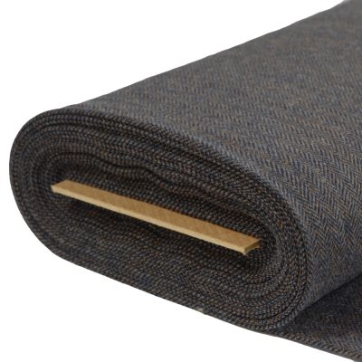 Light weight herringbone tweed woven with Moorland warp. Design code 2419A has Navy weft.