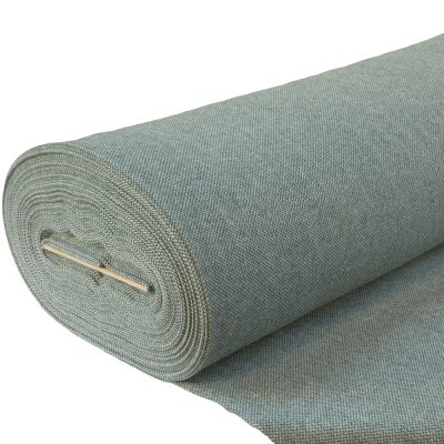 Quality Kerry tweed in altered twill design. Natural white warp with rosemary green weft