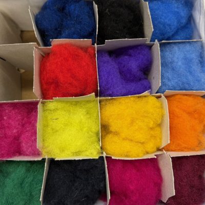 carded wool for crafting, roving and felting